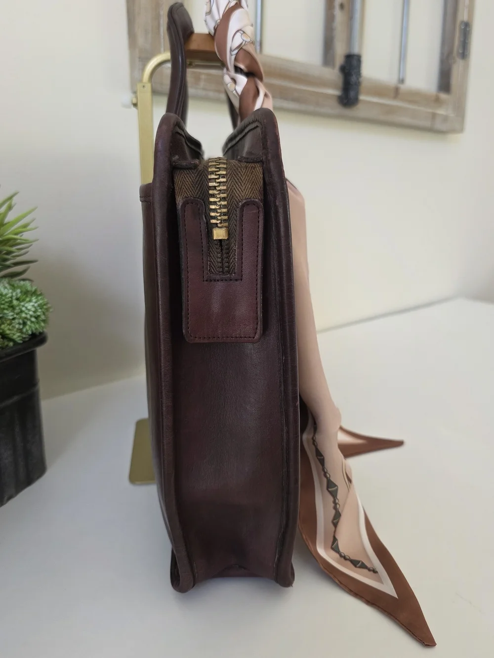 Vintage Coach Embassy Briefcase NYC Burgandy Glove Tanned Leather